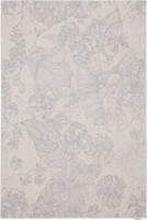 Brintons Noble Arol Light Grey Floral Wool Rug