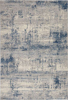 On Sale Rustic Textures RUS10 Ivory Blue Abstract Rug 119x180cm