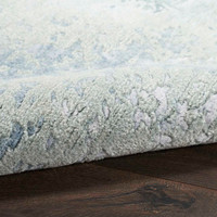 Luxury Silk Shadow SHA22 Blue Green Premium Rug