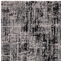 Kuza Abstract Black Velvet Soft Rug