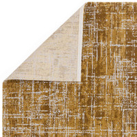 Kuza Abstract Gold Velvet Soft Rug