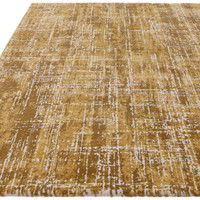 Kuza Abstract Gold Velvet Soft Rug