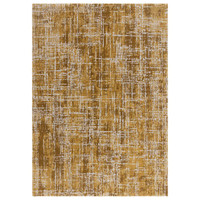 Kuza Abstract Gold Velvet Soft Rug