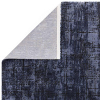 Kuza Abstract Navy Velvet Soft Rug