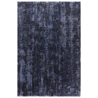 Kuza Abstract Navy Velvet Soft Rug