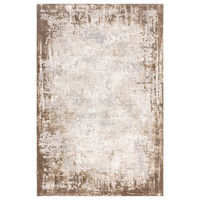 Kuza Border Beige Velvet Soft Rug