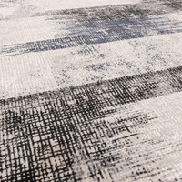 Kuza Lines Blue Velvet Soft Rug