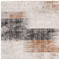 Kuza Lines Terracotta Velvet Soft Rug