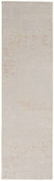 On Sale Abstract Silky Textures SLY01 Ivory Grey Rug 66x229cm