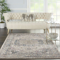 On Sale Kathy Ireland Royal Terrace KI46 Ivory Multi Rug 66x229cm