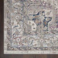 On Sale Kathy Ireland Royal Terrace KI46 Ivory Multi Rug 66x229cm
