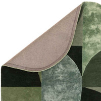 Matrix 75 Oval Forest Green Hand Carved Rug