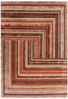 Matrix Wool Viscose 80 Network Terracotta Rug