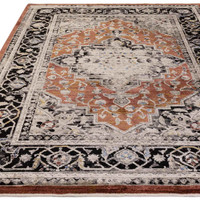 Sovereign Persian Style Rug Terracotta Medallion