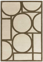 Metro Modern Style Khaki Wool Rug