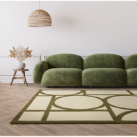 Metro Modern Style Khaki Wool Rug