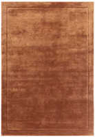 Rise Rust Luxurious Plain Rug
