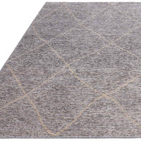 Mulberry Ice Blue Jute Chenille Thin Rug