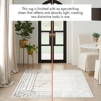Glitz GLZ03Ivory Taupe Luxury Glossy Rug