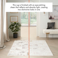 Glitz GLZ04 Ivory Multicolour Luxury Glossy Rug