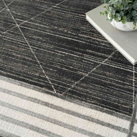 Desire DSR01 Charcoal Silver Luxury Silky Rug