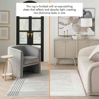 Desire DSR01 Grey Silver Luxury Silky Rug