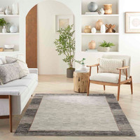 Desire DSR02 Grey Black Luxury Silky Rug