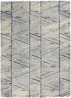 Colorado CLR01 White Blue Wool Rug