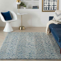 Colorado CLR02 Indigo Ivory Wool Rug