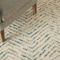 Colorado CLR02 Ivory Green Wool Rug