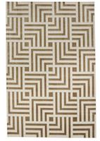 Lugano LUG01 Silky Modern Ivory Gold Rug