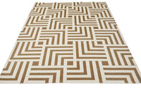 Lugano LUG01 Silky Modern Ivory Gold Rug
