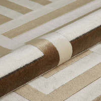 Lugano LUG01 Silky Modern Ivory Gold Rug