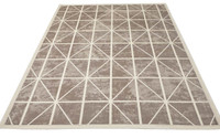 Lugano LUG02 Silky Modern Light Grey Ivory Rug