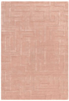 Maze Blush Thick 3D Carved Wool Rug
