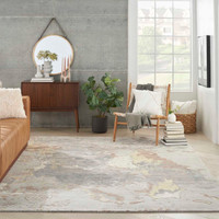 Luxury Silk Shadow SHA20 Golden Silver Premium Rug Runner