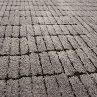 Silky Steel Grey Black Dune Rug 5131