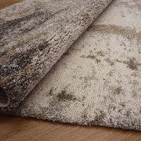 Grey White Natural Thick Shaggy Mehari Rug 6262