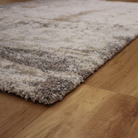 Grey White Natural Thick Shaggy Mehari Rug 6262
