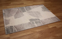 Soft Sheen Grey White Green Milano Rug 6141