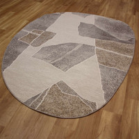 Soft Sheen Modern Brown Grey Milano Rug 6191
