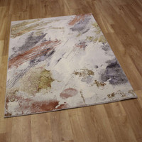 Silky Cream Gold Rust Multi Stella Rug JC990