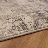 Luxurious Grey Ivory Abstract Canyon Rug 6626