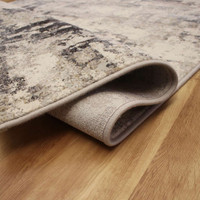 Luxurious Grey Ivory Abstract Canyon Rug 6626