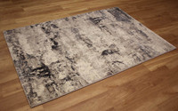 Luxurious Grey Ivory Abstract Canyon Rug 6626