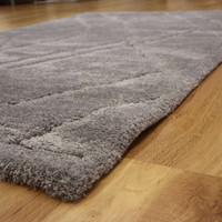 Silky Light Grey Soft Dune Rug 5181