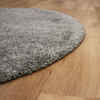 Plain Green Grey Thick Shaggy Rug Mehari 4747
