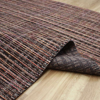 Thin Brown Red Handwoven Wool Goa Rug 1003