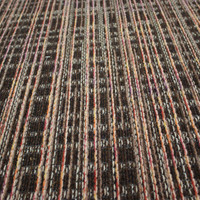 Thin Brown Red Handwoven Wool Goa Rug 1003
