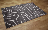 Contemporary Charcoal White Liberty Rug 3161